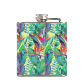 Flasques Les colibris d'aquarelle | ajoutent votre initiale (Dos)