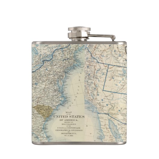 Flasques Les Etats-Unis en décembre 1860 (Dos)