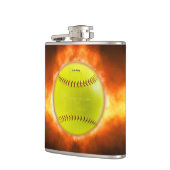 Flasques Les flammes de balle rapide de softball jaune de S (Gauche)