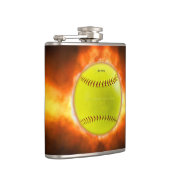 Flasques Les flammes de balle rapide de softball jaune de S (Droite)