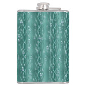 Flasques Les gouttes de pluie sur le métal vert (Dos)