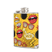 Flasques Les lèvres rétro Bomb Rouge/Or ID553 (Gauche)