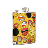 Flasques Les lèvres rétro Bomb Rouge/Or ID553 (Droite)