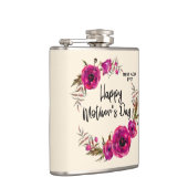 Flasques Les pavots rose Fuchsia Meilleure Maman Jamais - F (Droite)