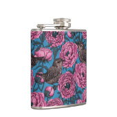 Flasques Les pivoines et les brindilles sur le bleu (Droite)