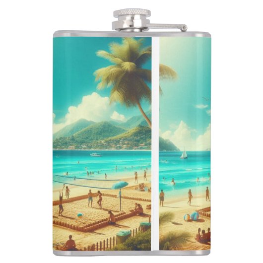 Flasques Les plages sont des paradis sereins (Dos)