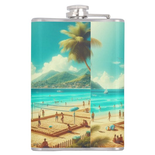 Flasques Les plages sont des paradis sereins (Dos)