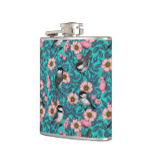 Flasques Les poulets dans la nature rose, rose et bleu (Gauche)