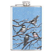 Flasques Les poulets en hiver (Devant)