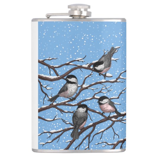 Flasques Les poulets en hiver (Devant)