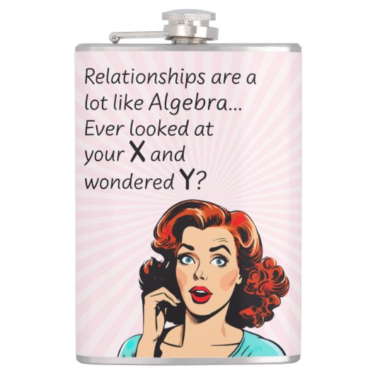 Flasques Les relations sont comme Algebra Funny Quip (Devant)