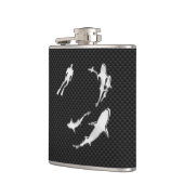 Flasques Les requins du plongeur n de chrome sur la fibre (Gauche)