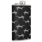 Flasques Les requins noirs dessinent l'art marin marin Vint (Droite)