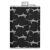 Flasques Les requins noirs dessinent l'art marin marin Vint (Dos)