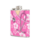 Flasques Les tortues de fleurs roses et blanches Médicales (Gauche)