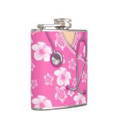 Flasques Les tortues de fleurs roses et blanches Médicales (Droite)