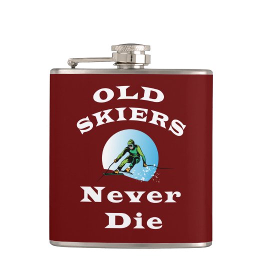 Flasques Les vieux skieurs ne meurent jamais (Devant)