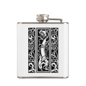 Flasques Lettre C Monogramme médiéval Art Nouveau (Dos)