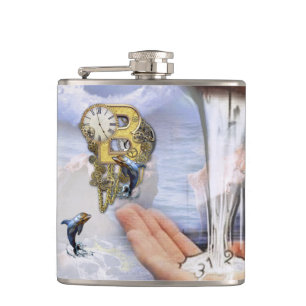 Flasques Lettre d'anniversaire B Steampunk