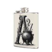 Flasques Lettre de sorcière Cauldron Une initiale personnal (Gauche)