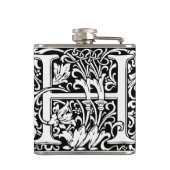 Flasques Lettre H Monogramme médiéval Art Nouveau (Dos)