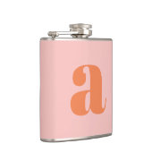 Flasques Lettre Initial Monogramme Moderne Rose Orange Mari (Droite)