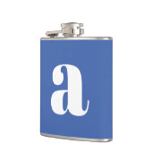 Flasques Lettre initiale de monogramme moderne mariage bleu (Gauche)