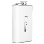 FLASQUES LETTRE INITIALE GRECQUE ET BLANC MONOMOBILE PLAINE (Droite)