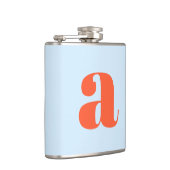 Flasques Lettre Initiale Monogramme Moderne Mariage Bleu Or (Droite)