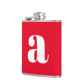 Flasques Lettre Initiale Monogramme Moderne Mariage Rouge (Gauche)