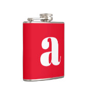 Flasques Lettre Initiale Monogramme Moderne Mariage Rouge (Droite)