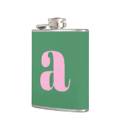 Flasques Lettre Initiale Monogramme Moderne Rose Vert Maria (Gauche)