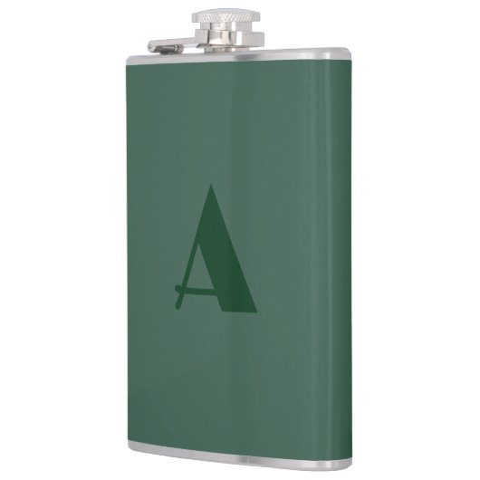 Flasques LETTRE INITIALE MONOGRAPHIQUE Personnalisée Vert c (Gauche)