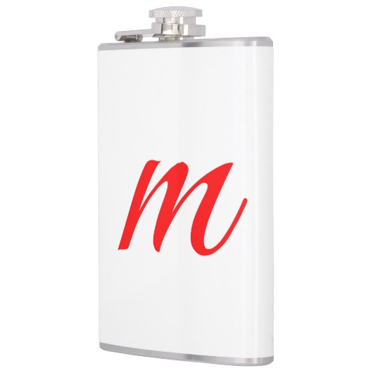 Flasques Lettre initiale rouge monogramme professionnel mod (Gauche)