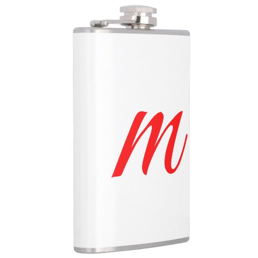 Flasques Lettre initiale rouge monogramme professionnel mod (Droite)