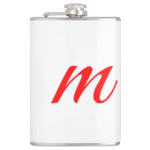 Flasques Lettre initiale rouge monogramme professionnel mod (Devant)