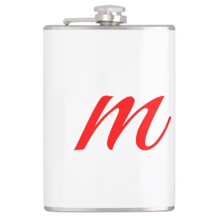 Flasques Lettre initiale rouge monogramme professionnel mod