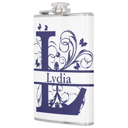 Flasques Lettre Monogramme Fancy Split "L" personnalisable (Gauche)