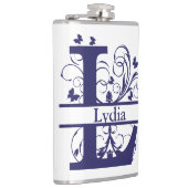 Flasques Lettre Monogramme Fancy Split "L" personnalisable (Droite)