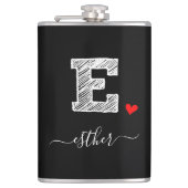 Flasques LETTRE MONOGRAPHIQUE E D'ÉCRAN RÉtro (Devant)