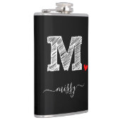 Flasques LETTRE MONOGRAPHIQUE M D'ÉCRAN RÉtro (Droite)