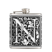 Flasques Lettre N Monogramme médiéval Art Nouveau (Devant)