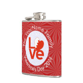 Flasques LETTRE ROUGE Drapeau de Bahreïn AMOUR Personnalisé (Gauche)