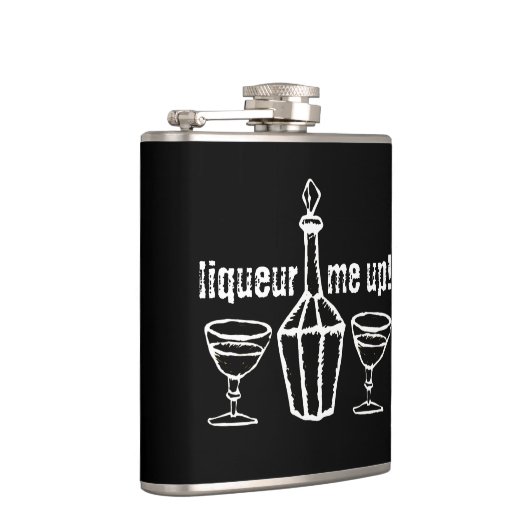 Flasques Lève-Moi ! Boire Slogan (Droite)