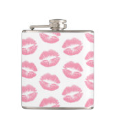 Flasques Lèvres Roses, Motif De Lèvres, Rouge Rose, Baiser (Devant)