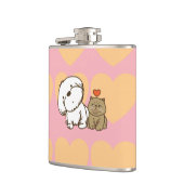 Flasques Lhasa Apso et kitty (Gauche)