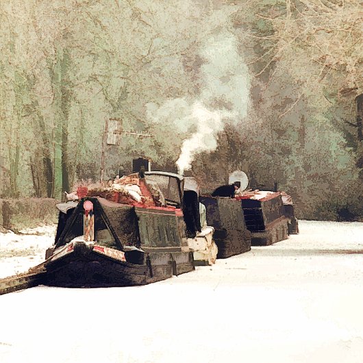 FLASQUES L'HIVER SUR LE CANAL