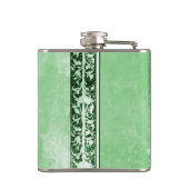 Flasques Libellule bleue sur le noir et le vert (Dos)