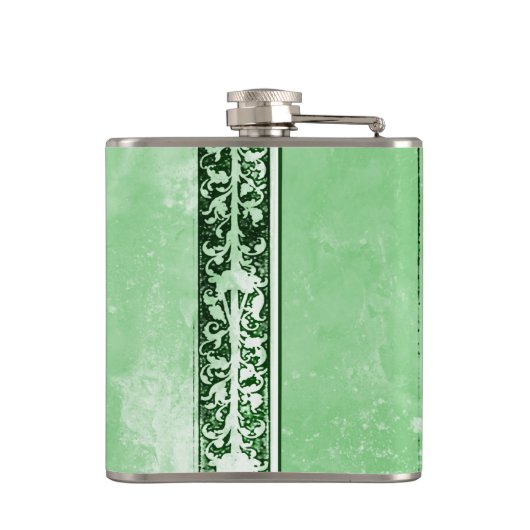 Flasques Libellule bleue sur le noir et le vert (Dos)