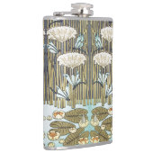 Flasques Libellule et Lys Vert Sauge Vintage Art (Droite)